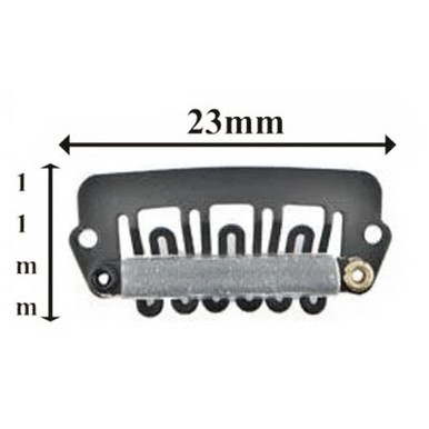 Wig Snap Clips for Wireless Mics, Black 23mm (24 pack)