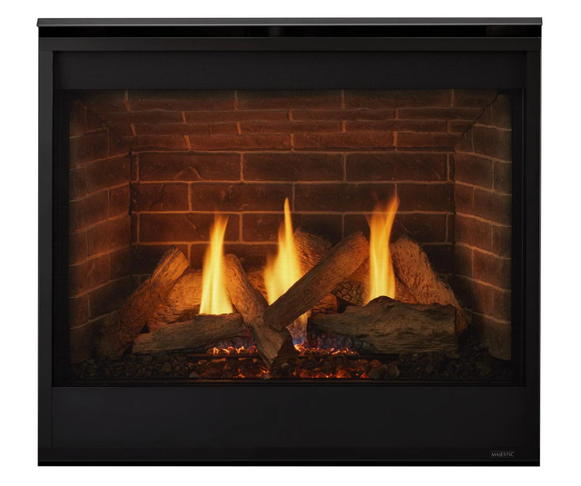 Majestic Quartz Platinum Gas Fireplace